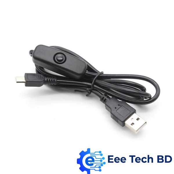 Power Cable Micro USB  With Switch