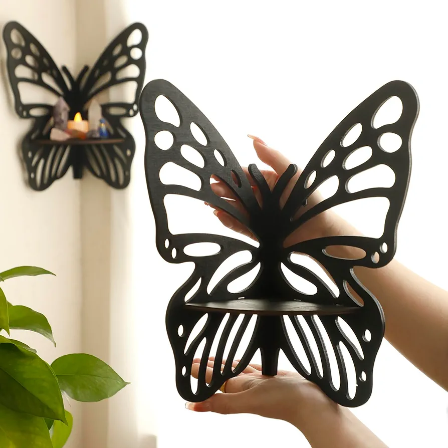 1 pcs Butterfly Wall Shelf for Stylish Decor, Butterfly Corner Shelf