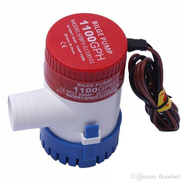 1100GPH DC12V  Submersible Marine Boat Water Pump