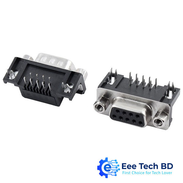 PC Mount Connector DB9 Female 9 Pin