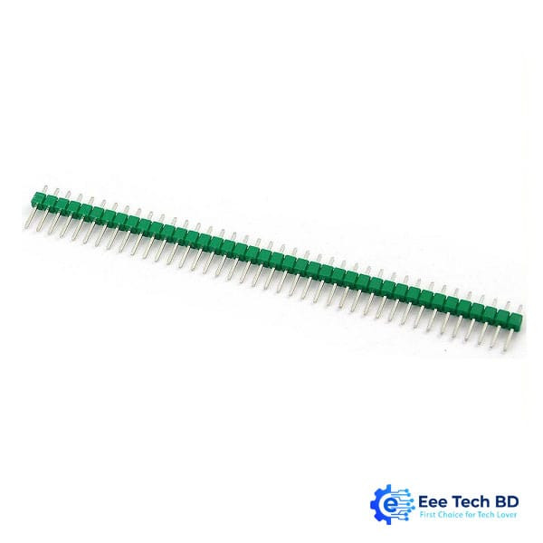 1x40 2.54mm Male Pin Header Green Color