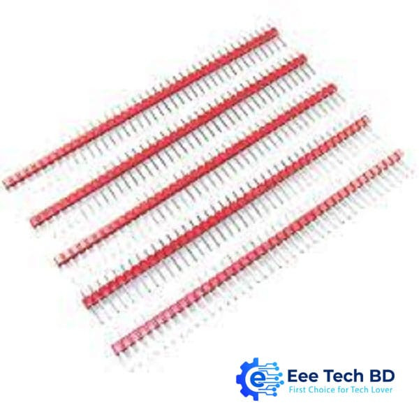 1x40 2.54mm Red Color Male Pin Header