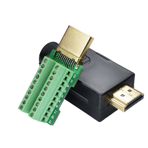 HDMI-2.0 Solder-Free Male Plug-Free