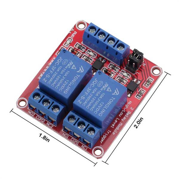 5V 2 Channel Red Color Relay Module