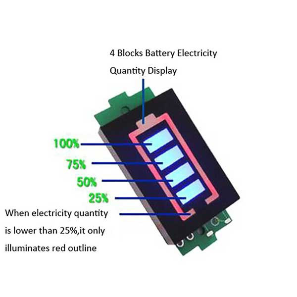 4S 14.8V Li-Po Battery Level Indicator Module