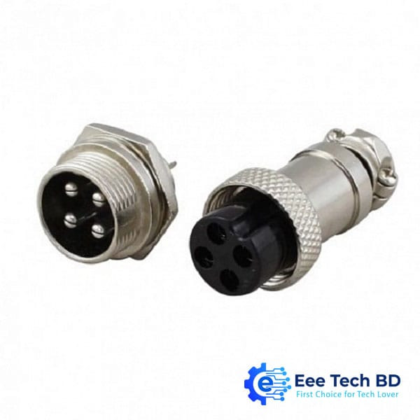 Aviation Plug Socket Connector GX16-4 Pin