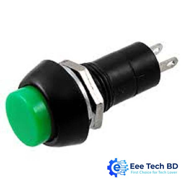 Round Push Button Switch (Green colour)