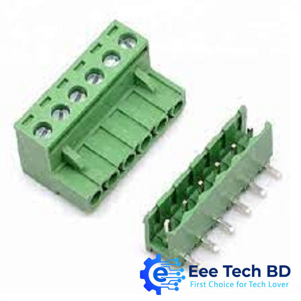 Green connector 6 Pin 5.08mm Male Female