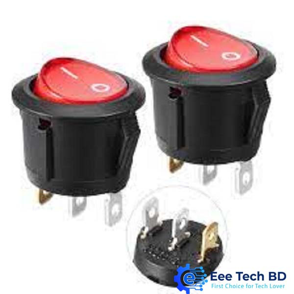 10A/12V Round Rocker Switch