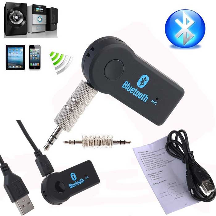 Portable Car A2DP Wireless Bluetooth AUX Audio Music Receiver Adapter