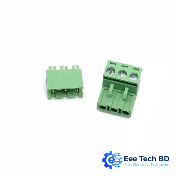 Green Connector 3 Pin Male Female  5.08mm