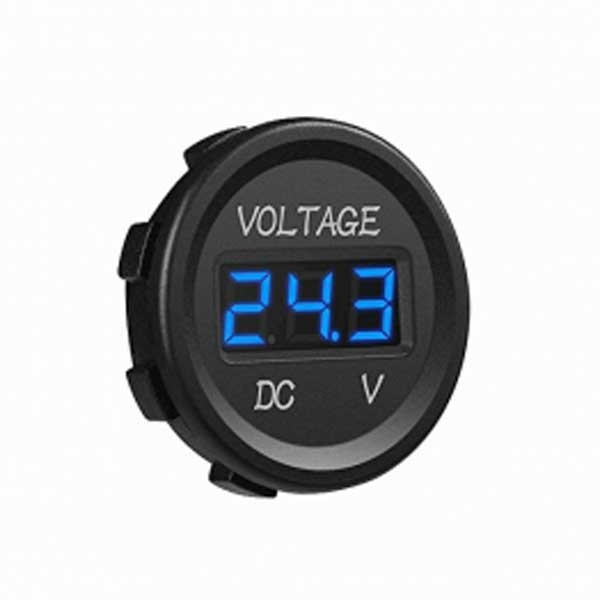 DC-0-32V Round Blue Colour Digital Voltmeter