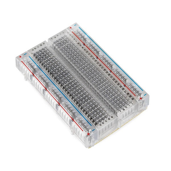 BREADBOARD/PROJECT BOARD TRANSPARENT/CLEAR - HALF SIZE