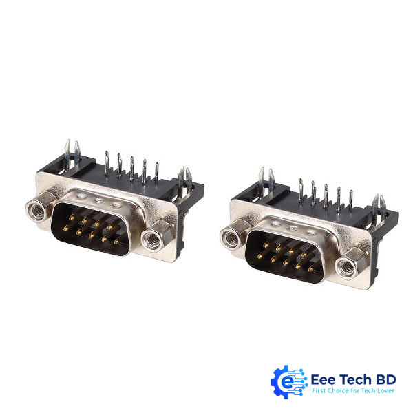 PC Mount DB9 Male Connector 9 Pin