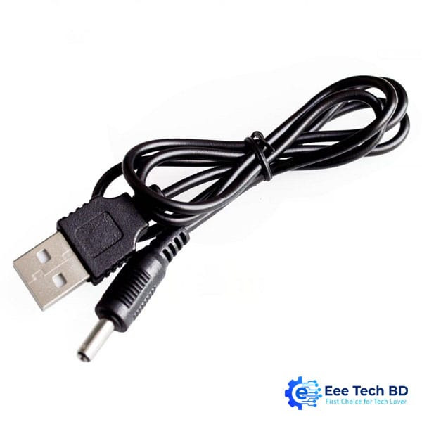 USB to DC1.35mm Barrel Jack Power Cable