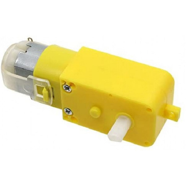 Yellow Colour Plastic Gear Motor 170 Rpm Single Shaft