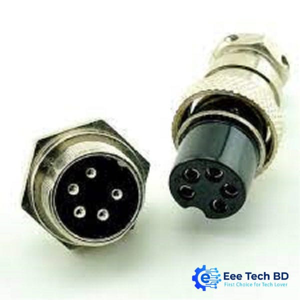 Aviation Plug Socket Connector GX16-5 Pin