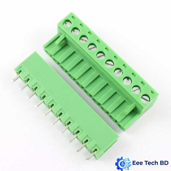 Male-Female Green Connector 12 Pin 5.08mm