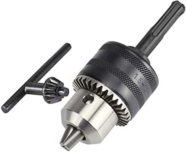 Drill-Chuck-0.6-6mm Black & Silver Tone Color