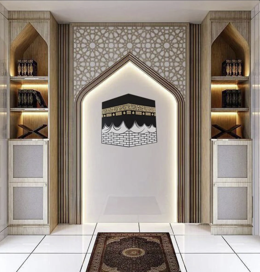 3D Kaaba Shareef Metal Wall Art