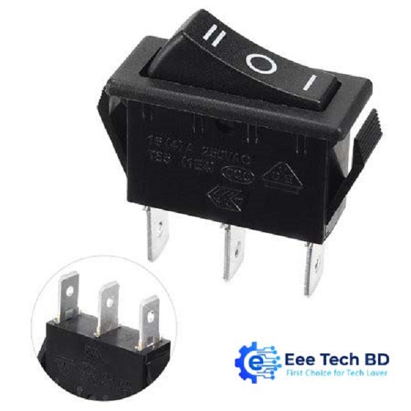 Rocker Switch  On/Off/On  SPDT 15A