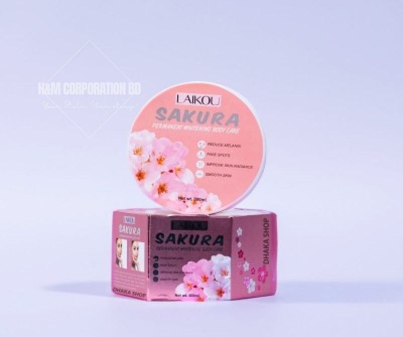 Laikou Sakura Permanent Whitening Body Cream -300ml