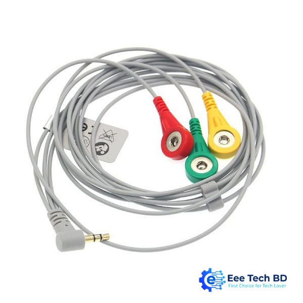 3-Lead Sensor Cable ECG  For Electrode Pads