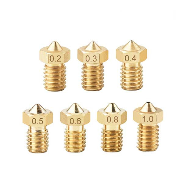 Threaded Copper Nozzle M6 0.5mm