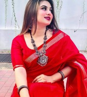 Red Cotton with Silver Jori Par