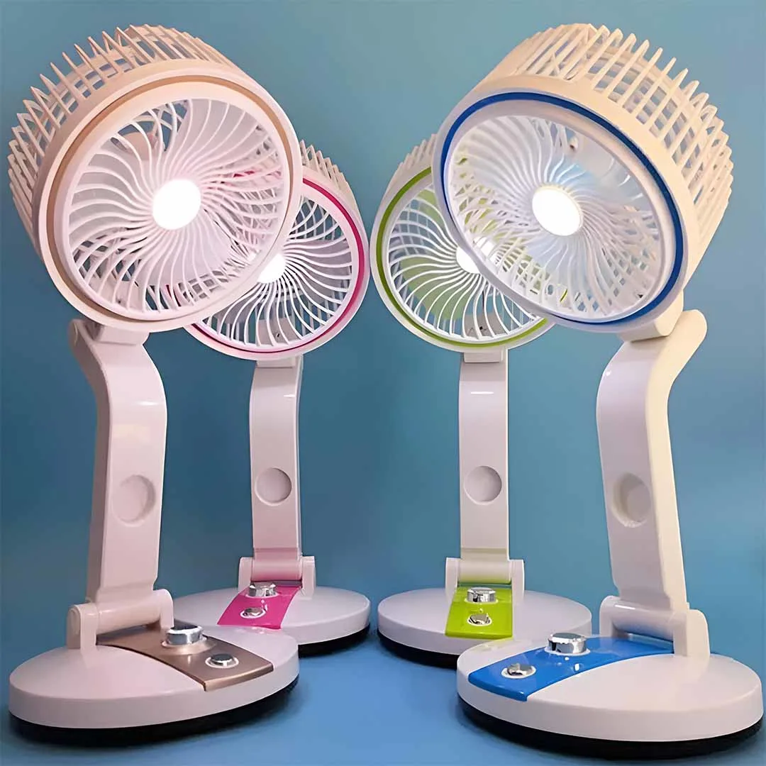 LR 2018 Best Rechargeable Folding Fan With Led Light Price In Bangladesh