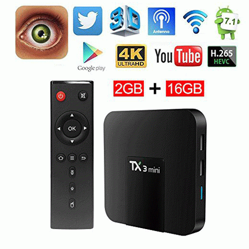 TX3 Mini Android Smart TV Box 2GB RAM 16GB ROM android TV Card